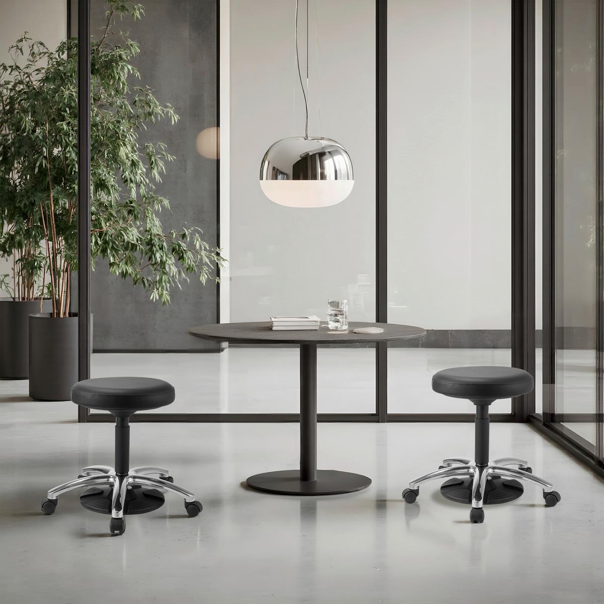 DREHHOCKER Operator Step Schwarz B: 55cm - Silberfarben/Schwarz, MODERN, Kunststoff/Metall (55/61/40cm) - MID.YOU