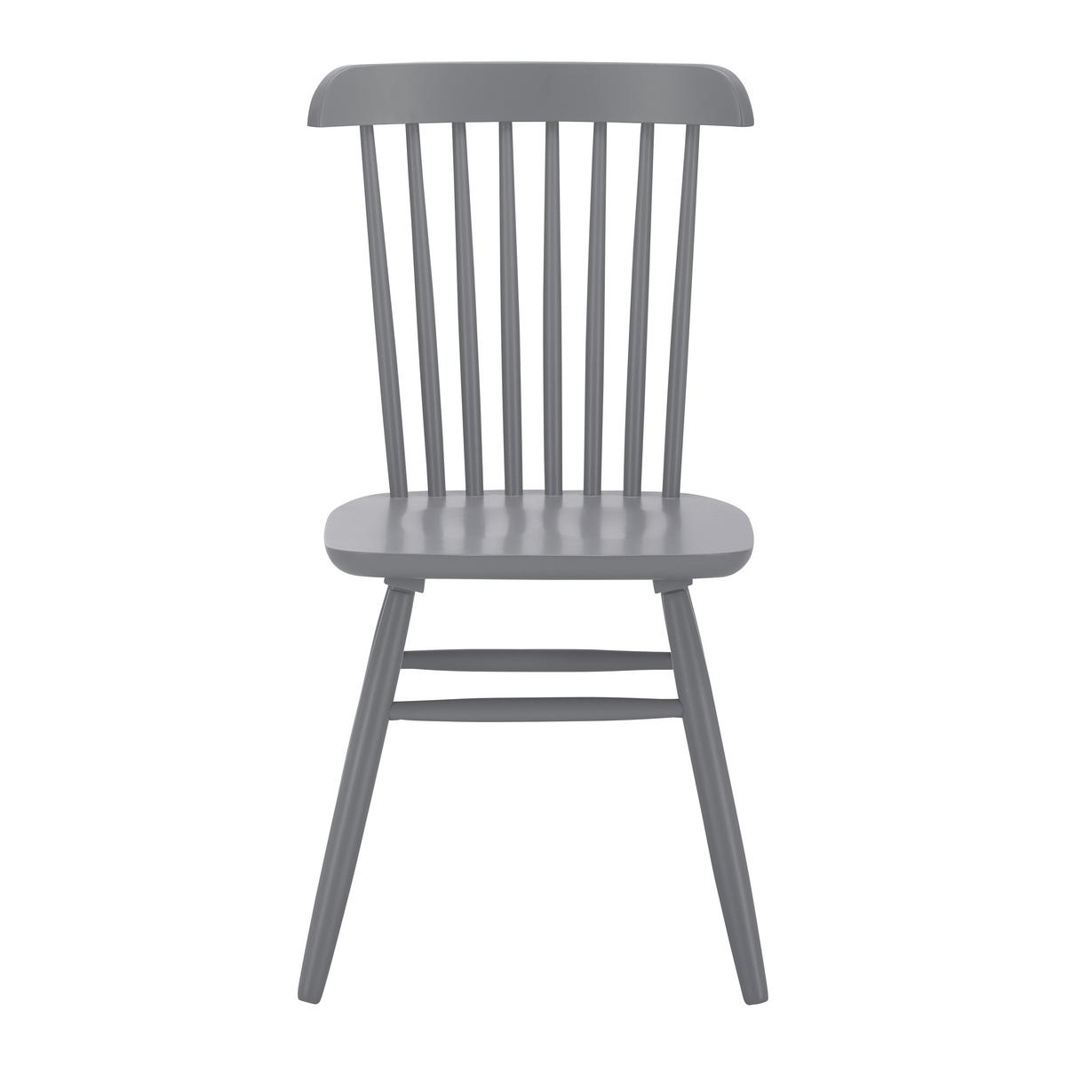 Sada židlí z masivu PEDRO šedá 2ks - šedá, Moderní, dřevo (48/89/52cm) - Bessagi Home