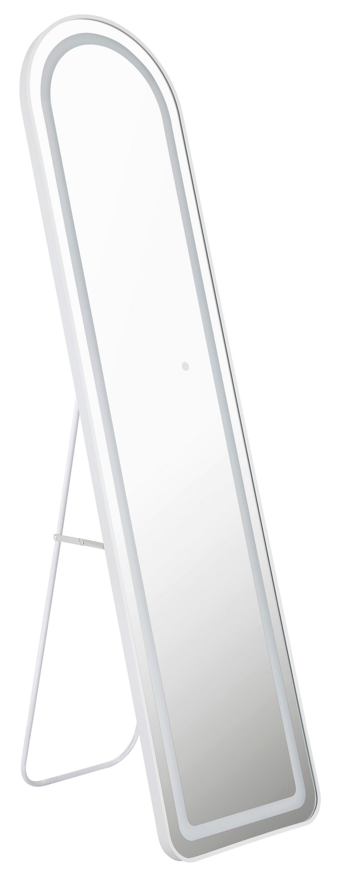 STANDSPIEGEL Touchdimmer - Weiß, Design, Glas/Kunststoff (40/50/160cm) - Globo