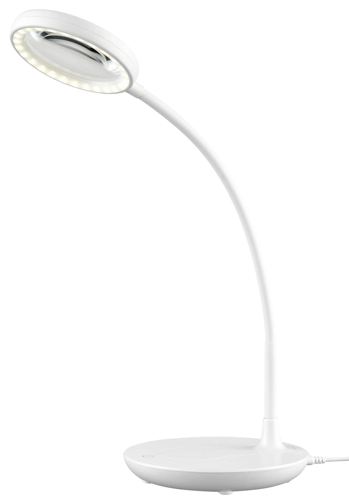 Lampa LED na psací stůl Lupop max. 5 Watt, V: 52 cm - bílá, Romantický / Rustikální, plast (28/52cm) - Modern Living