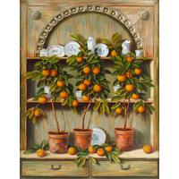 Olajfestmény 35/45cm - többszínű, Basics, textil (35/45cm)