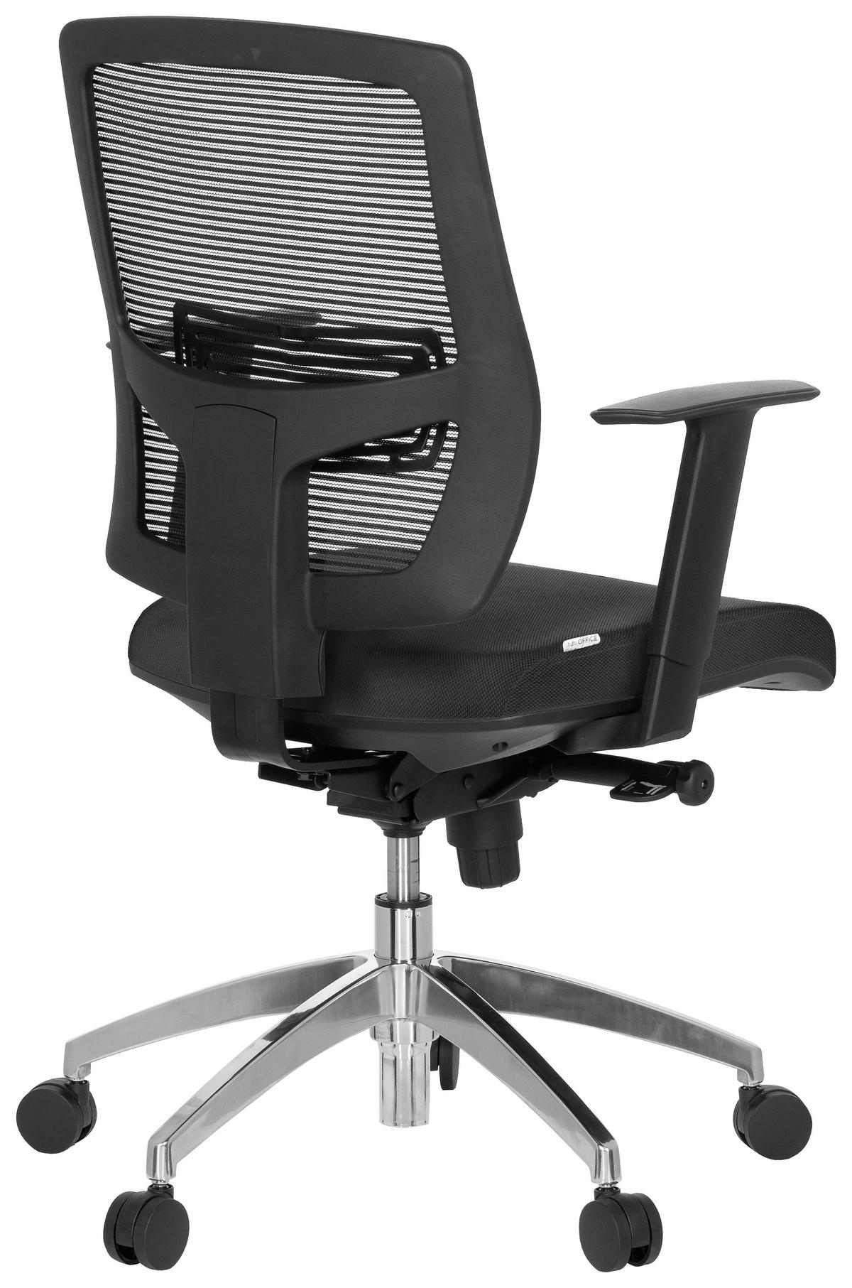 Drehstuhl Net 90 Schwarz - Chromfarben/Schwarz, MODERN, Kunststoff/Textil (56/115/46cm) - MID.YOU
