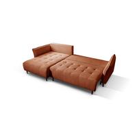 Ecksofa Mit Schlaffunktion Monte Carlo Terracotta - Terracotta/Schwarz, Trend, Holz/Holzwerkstoff (160/290cm)