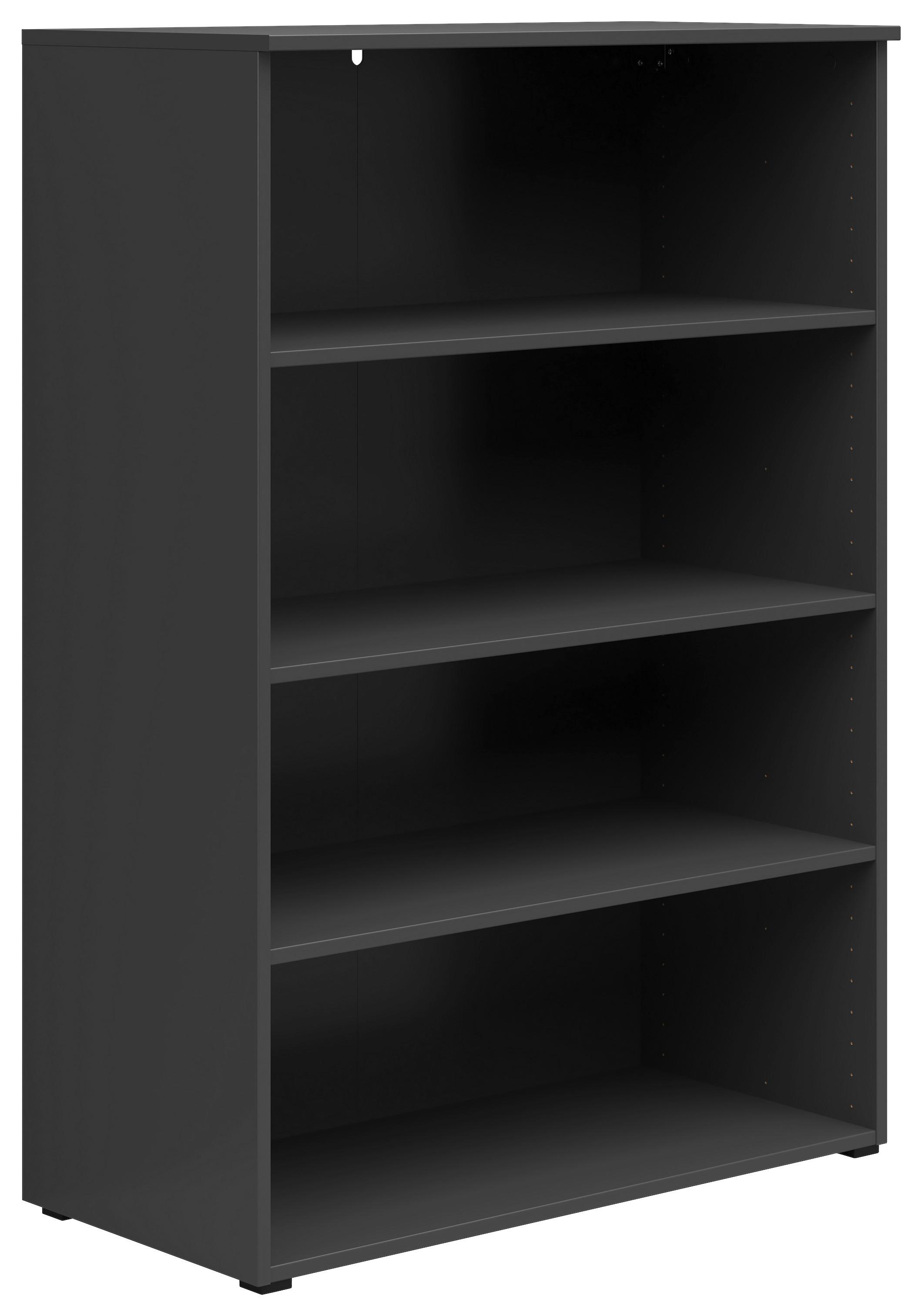 Regál Cabinet š: 80 cm - grafitová/antracitová, Modern, kompozitné drevo/plast (80/115/40cm)