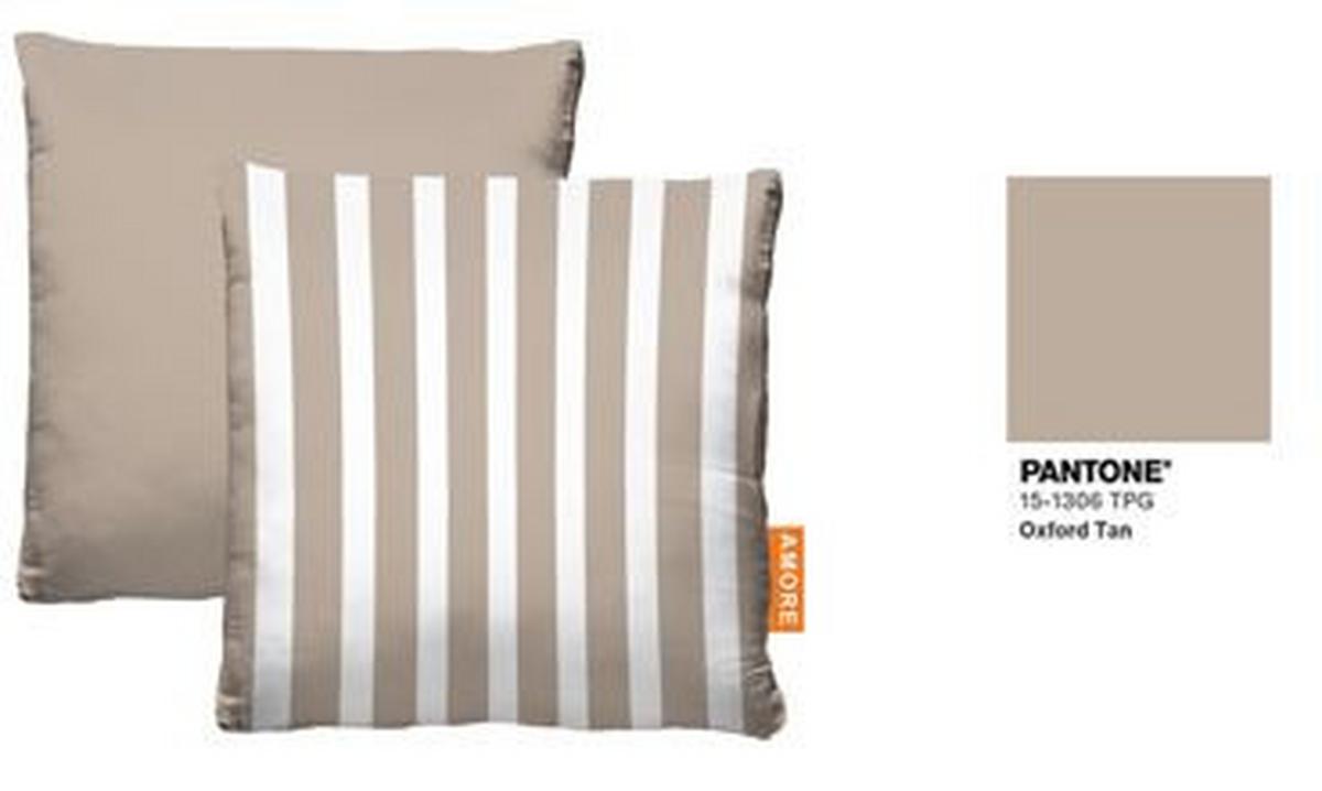 VONKAJŠÍ VANKÚŠ AMORE STREIF - biela/béžová, textil (45/45cm) - Mömax