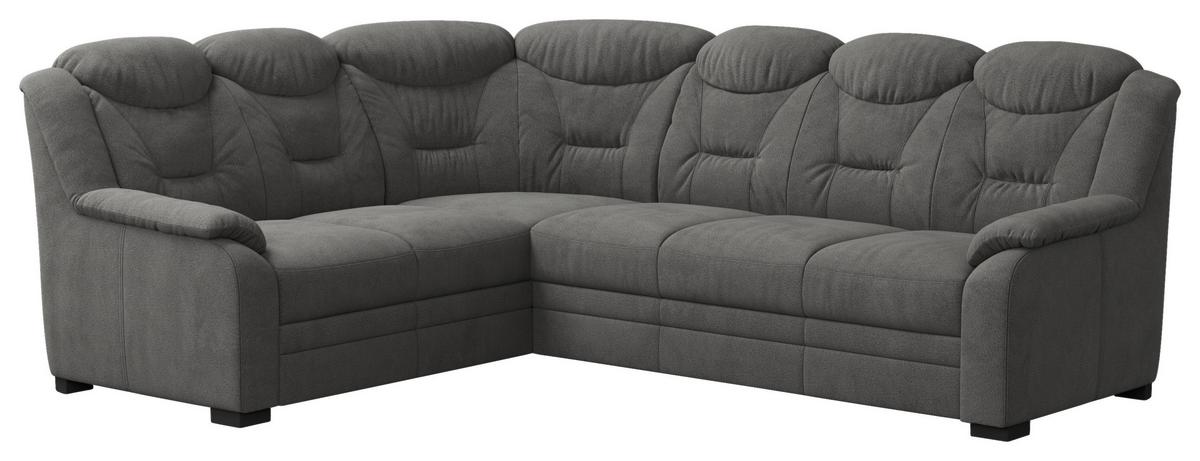 Ecksofa Marcus Anthrazit S: 211x263 cm - Anthrazit/Schwarz, Basics, Textil (211/263cm) - MID.YOU