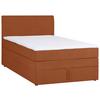 Boxspringbett mit Topper & Bettkasten 120x200 Wickie - Rostfarben/Schwarz, KONVENTIONELL, Holz/Textil (120/200cm)
