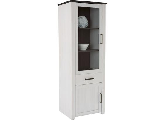 Vitrína Provence - bílá/čiré, Romantický / Rustikální, kompozitní dřevo (71,2/200/42cm) - James Wood Vitrína Provence - bílá/čiré, Romantický / Rustikální, kompozitní dřevo (71,2/200/42cm) - James Wood
