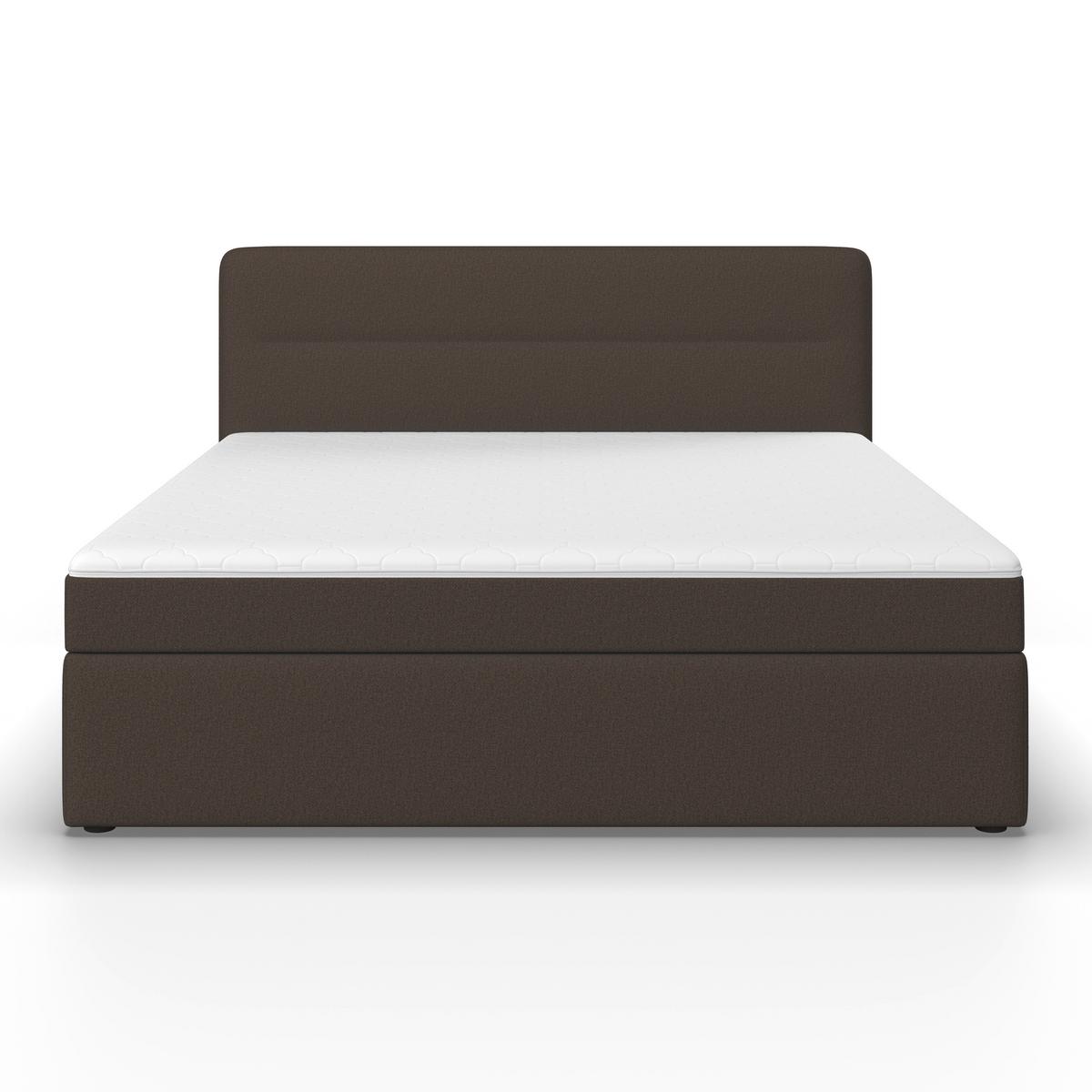 Boxspringová postel MARCO 180x200, hnědá - černá/hnědá, Moderní, dřevo/textil (180/200cm) - Bessagi Home