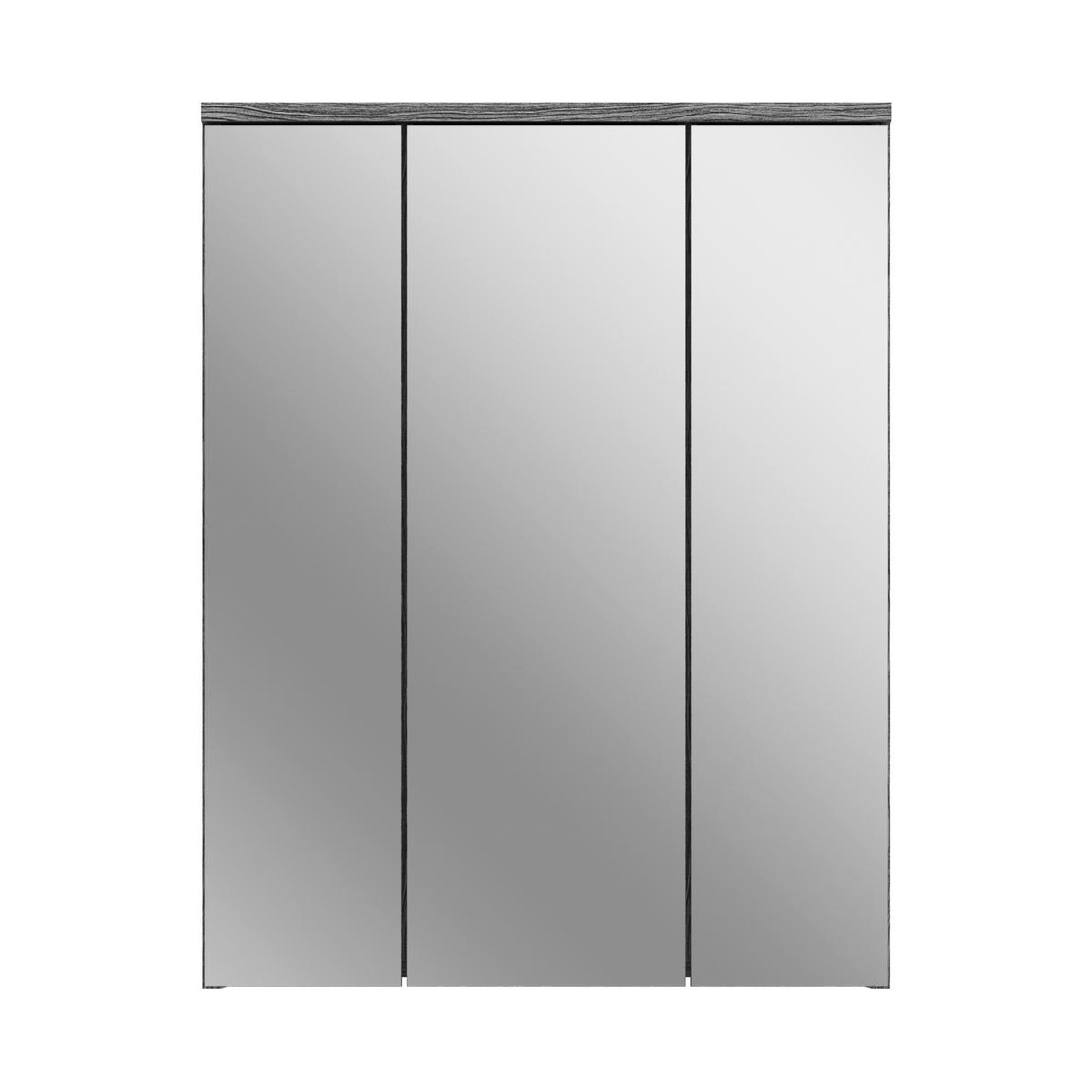 Badezimmer Blake Weiß Hg B: 105 Cm - Weiß Hochglanz/Schwarz, MODERN, Glas/Holzwerkstoff (105cm) - MID.YOU