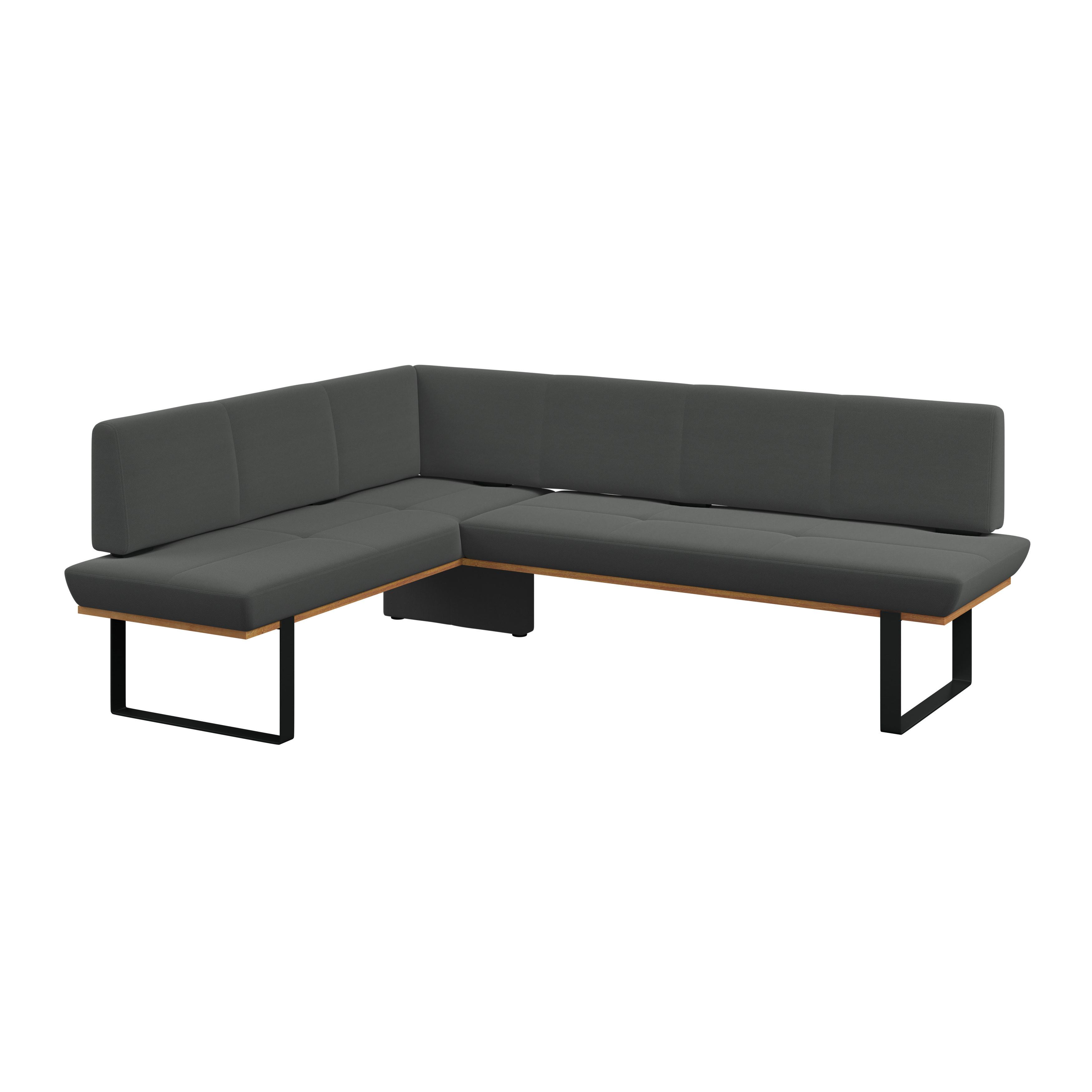 Eckbank Tristan Webstoff anthrazit,S:175x245cm - Anthrazit/Schwarz, MODERN, Holz/Textil (175/245cm) - James Wood