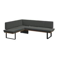 Eckbank Tristan Webstoff anthrazit,S:175x245cm - Anthrazit/Schwarz, MODERN, Holz/Textil (175/245cm) - James Wood