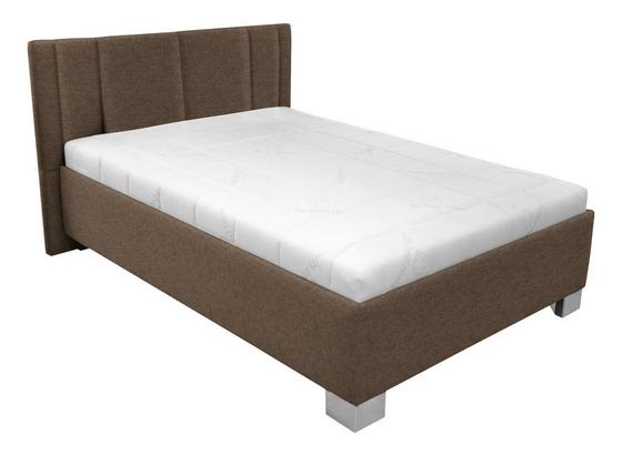 Čalúnená Posteľ Stilo 120x200 - hnedá/biela, drevo/textil (214/120/97cm) Čalúnená Posteľ Stilo 120x200 - hnedá/biela, drevo/textil (214/120/97cm)