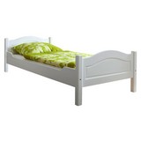 Bett Rita 90x200 cm Weiß - Weiß, Natur, Holz (90/200cm) - Carryhome