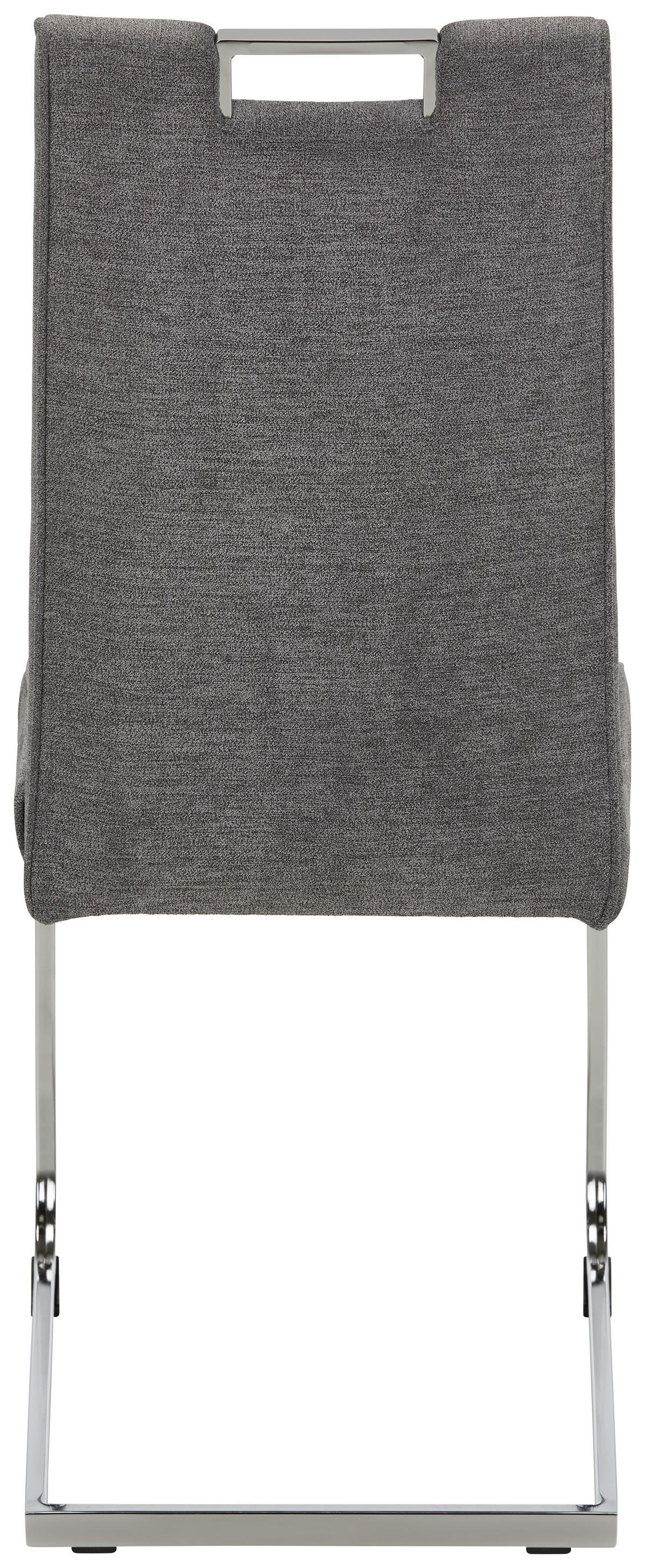Židle KATJA šedá - šedá/barvy chromu, Moderní, kov/textil (42/98/56cm) - Mömax