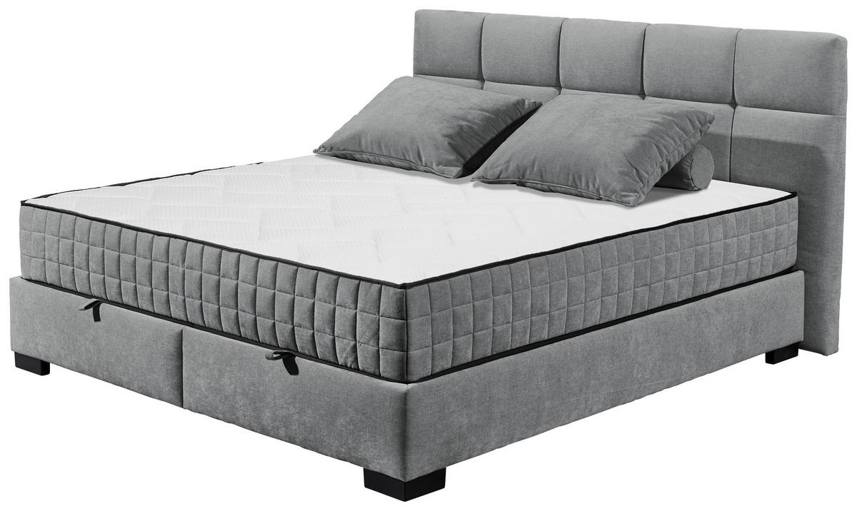 Boxbett Nagol A - Anthrazit/Schwarz, MODERN, Holzwerkstoff/Textil (180/200cm) - MID.YOU