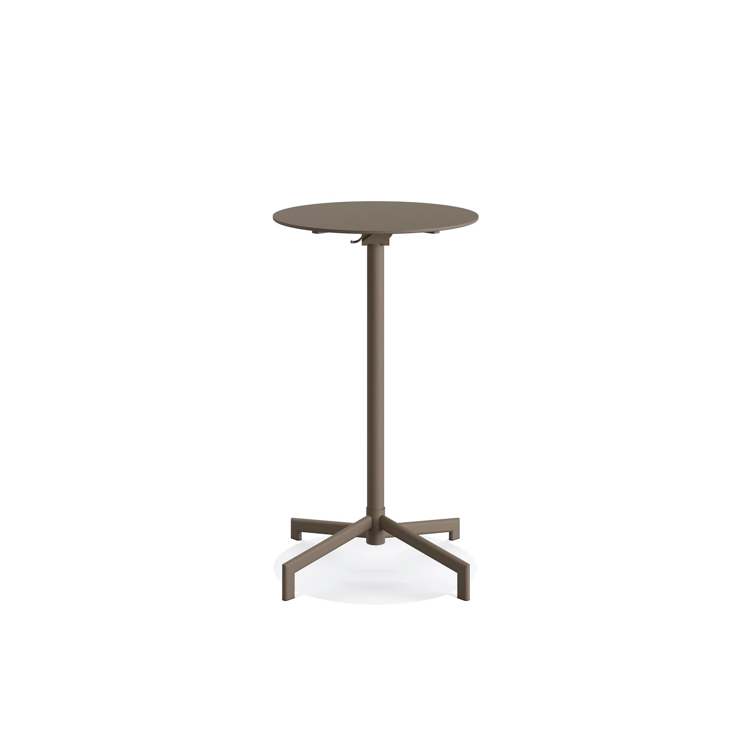 GARTEN-BARTISCH VERSA – TERRASSEN-/STEHTISCH - Cappuccino, Basics, Metall (60/74/102cm) - Gardenson