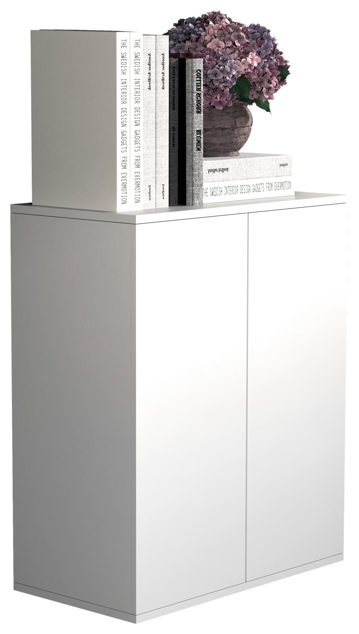 Kommode Dalrosa Weiß - Anthrazit/Weiß, MODERN, Holzwerkstoff (60/73/32cm) - MID.YOU