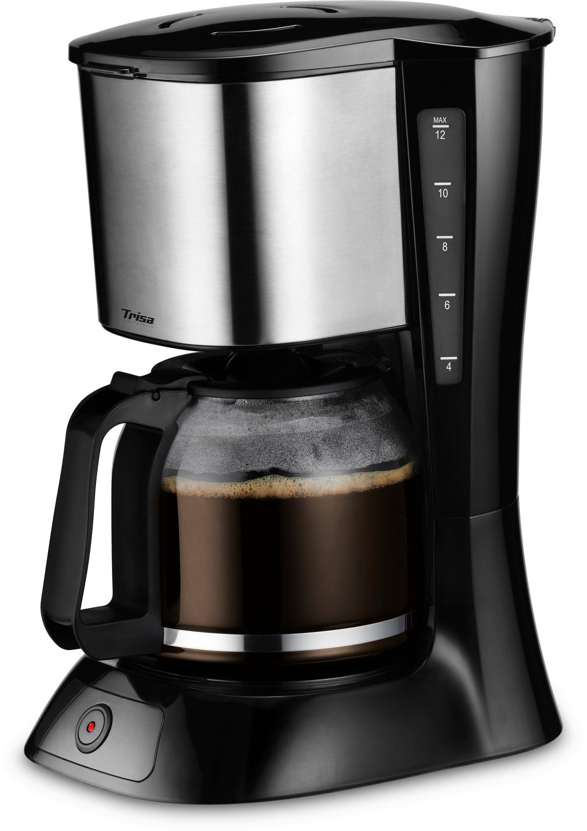 Kaffeemaschine Perfect Glaskanne Bis 12 Tassen - Schwarz, MODERN, Kunststoff (24,5/19/34cm) - Trisa Electronics