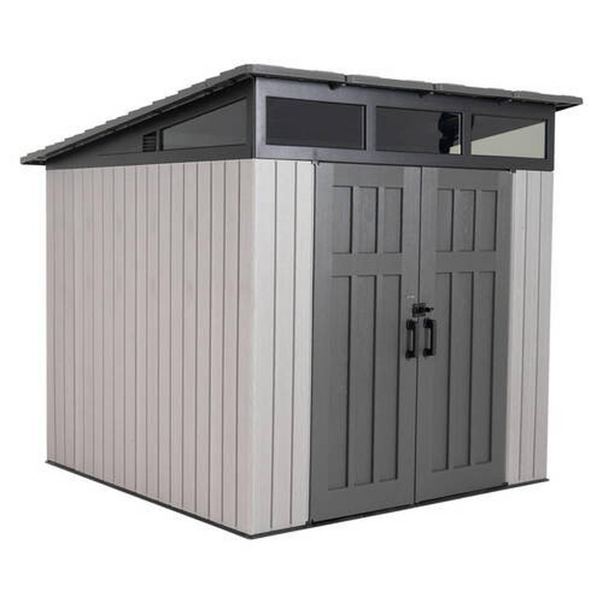 Gerätehaus Lifetime Gerätehaus Merkur - Grau, Basics, Kunststoff (254/237/254cm)