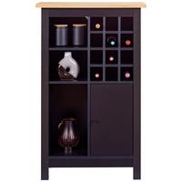Weinschrank Helina - Schwarz/Eiche Artisan, Design, Holzwerkstoff (77/124/33cm) - Livetastic