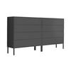 Sideboard Mailand B: 158 cm Anthrazit - Anthrazit, MODERN, Holzwerkstoff (158/86/33cm) - MID.YOU
