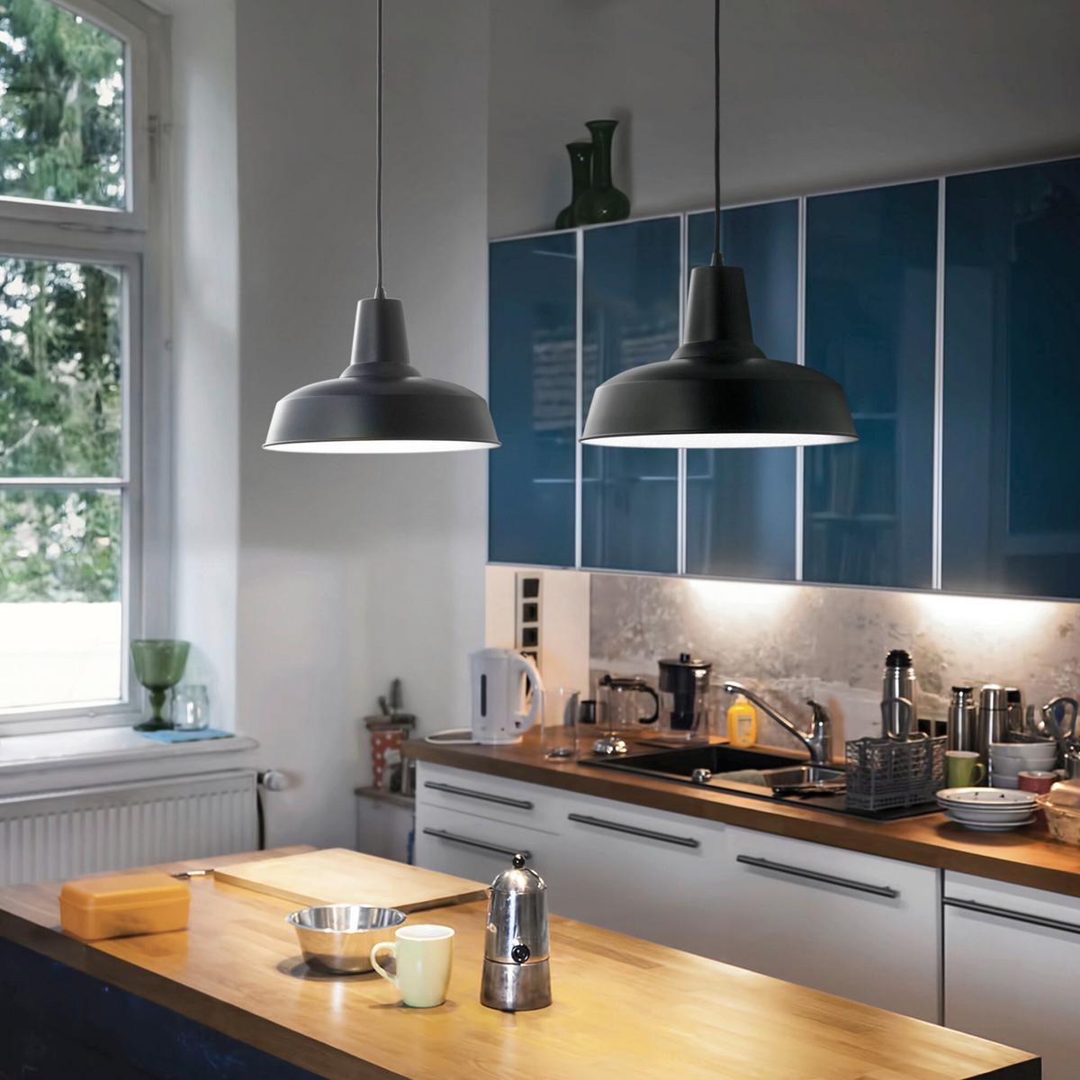 Hängeleuchte Nero Schwarz D: 35 cm - Schwarz, Design, Metall (35/47,5\222,5cm) - Ideal Lux