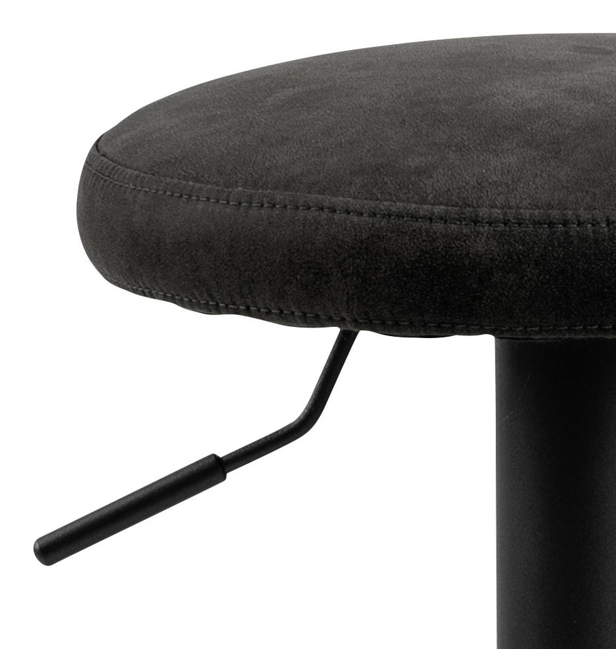 BAROVÁ ŽIDLE FINCH ANTRACIT - černá/antracitová, Design, kov/textil (40/62-82/40cm) - Carryhome