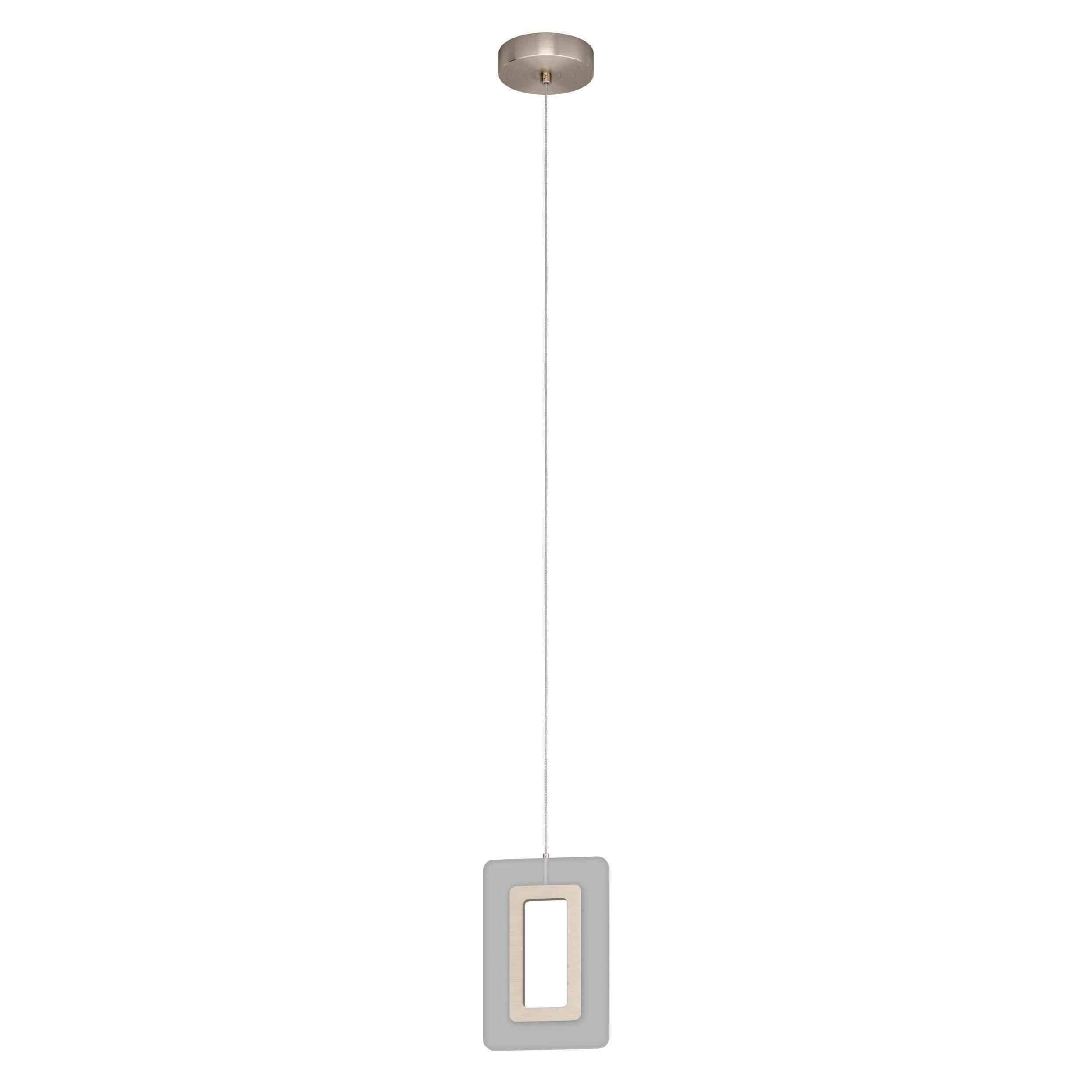 LED-Hängeleuchte 98678* Enaluri - Nickelfarben, Design, Kunststoff/Metall (14/10,5/110cm) - Eglo