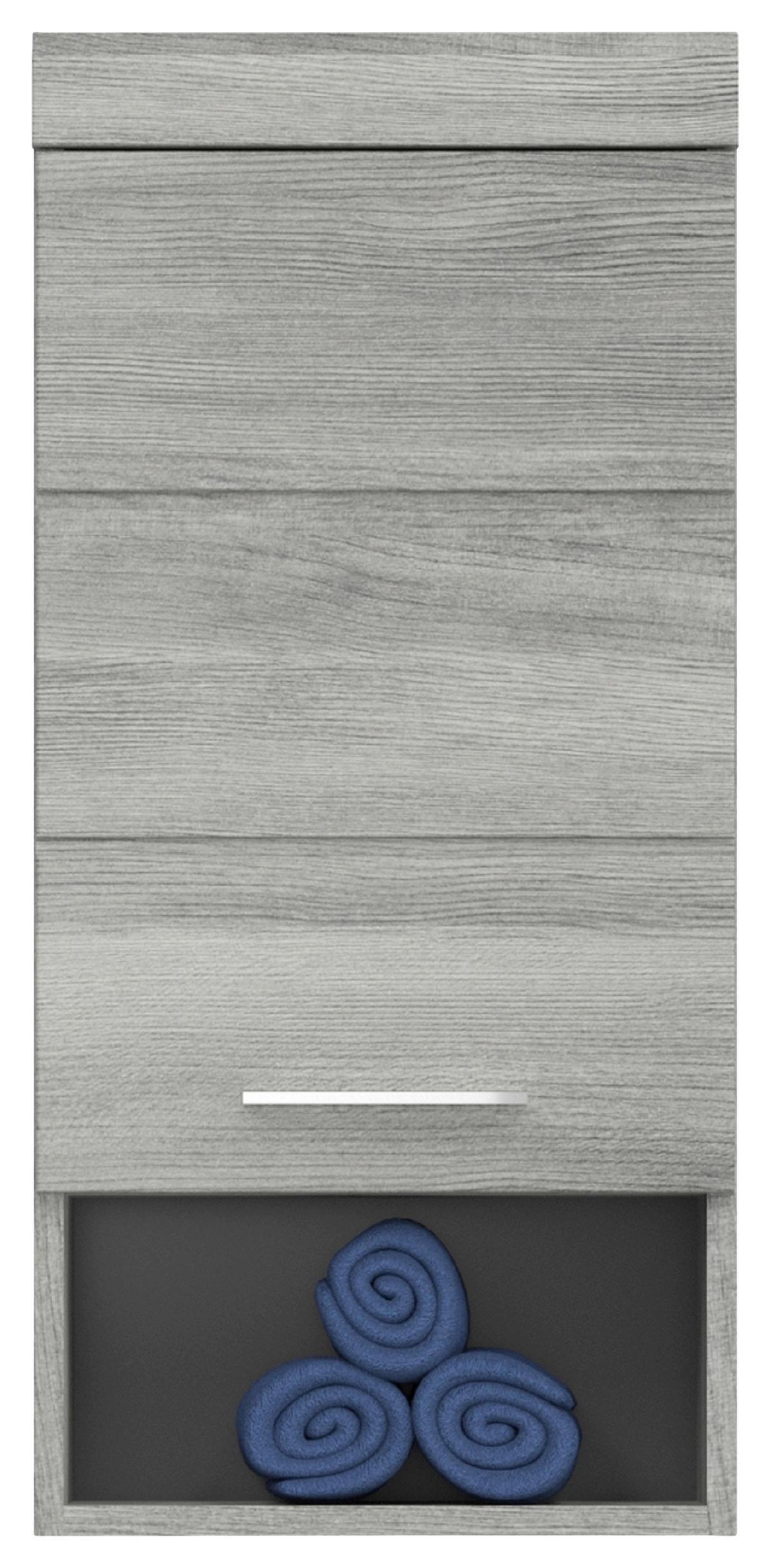 Hängeschrank Bad Soul Bxh 37x79 Cm,, Silbereichenfarben - Silbereichenfarben, MODERN, Holzwerkstoff (37/79/24cm) - MID.YOU