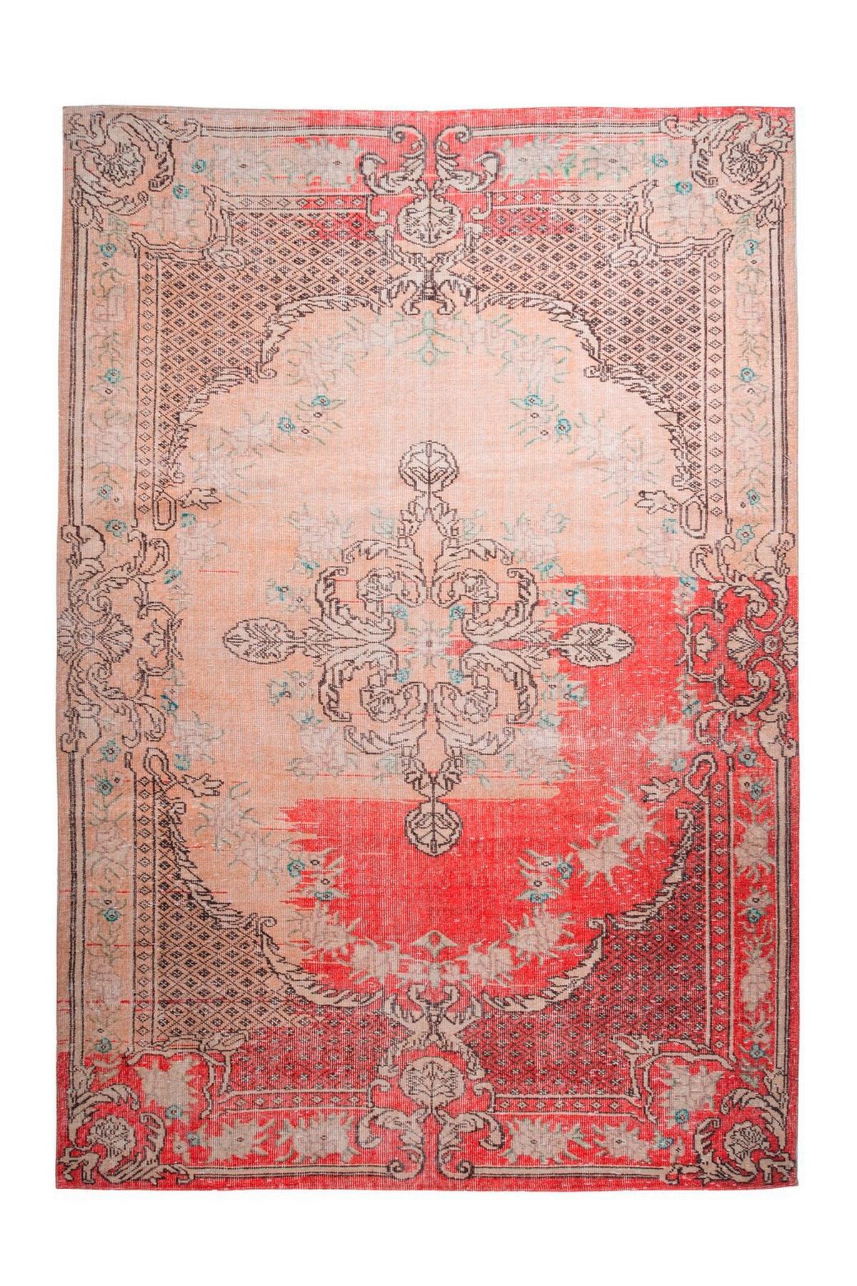 Flachwebteppich Vintage 8405 Rot, 160x230 Cm - Rot, KONVENTIONELL, Textil (160/230cm)