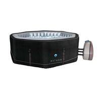 Whirlpool Aufblasbar Netspa Python 185x185x70 Cm - Schwarz/Grau, Basics, Kunststoff/Metall (185/70cm)