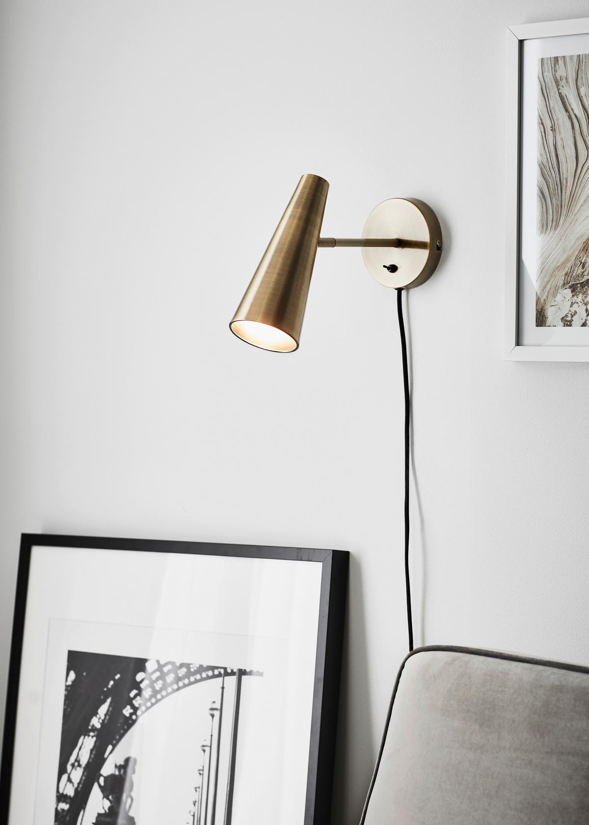 Wandleuchte Peak - Goldfarben, Basics, Metall (28/12/22cm) - Markslöjd