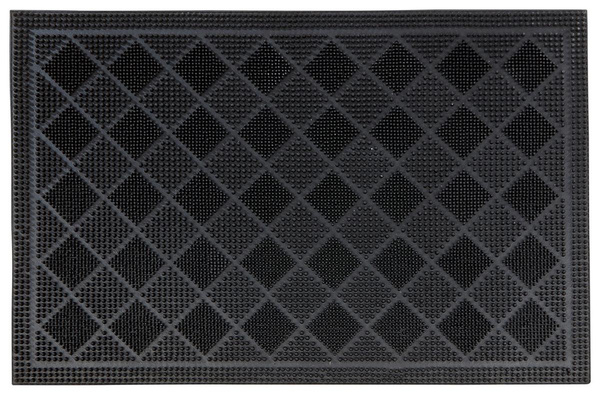Fußmatte Dana 40x60 cm Gummi Rutschfest - Schwarz, KONVENTIONELL, Kunststoff (40/60cm) - Ondega