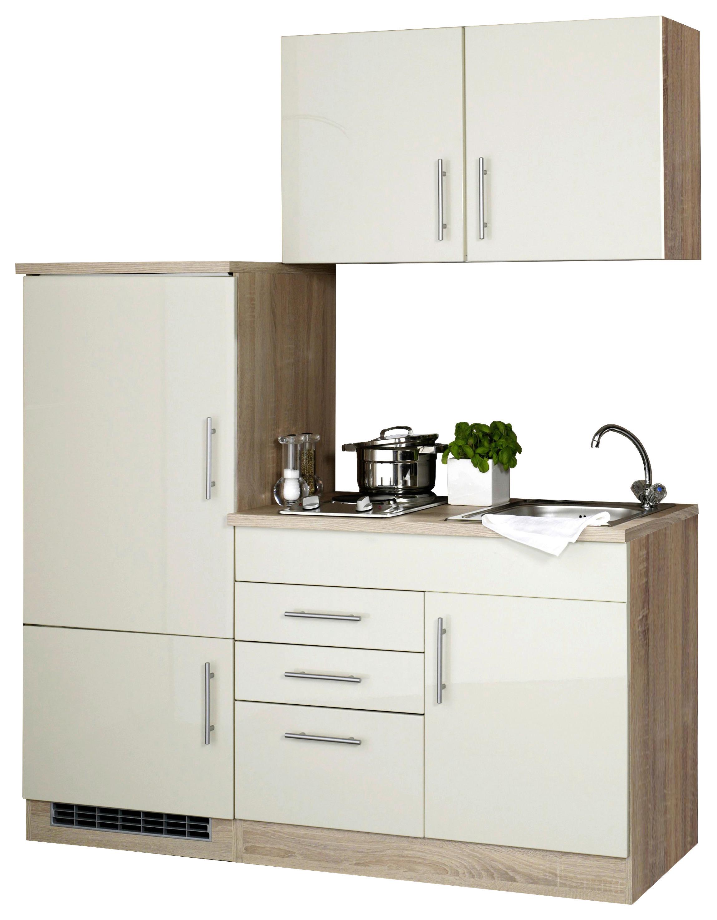 Küchenblock Toronto Creme/eiche Dekor B: 160 Cm - Eichefarben/Creme, MODERN, Holzwerkstoff (160cm) - Held