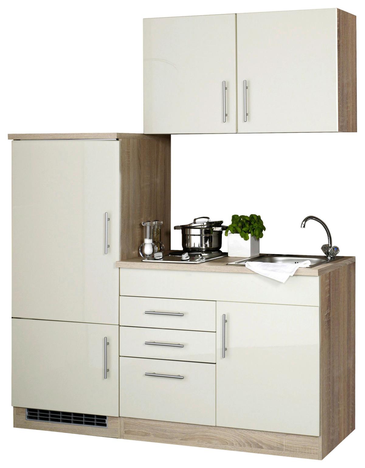 Küchenblock Toronto Creme/eiche Dekor B: 160 Cm - Eichefarben/Creme, MODERN, Holzwerkstoff (160cm) - Held
