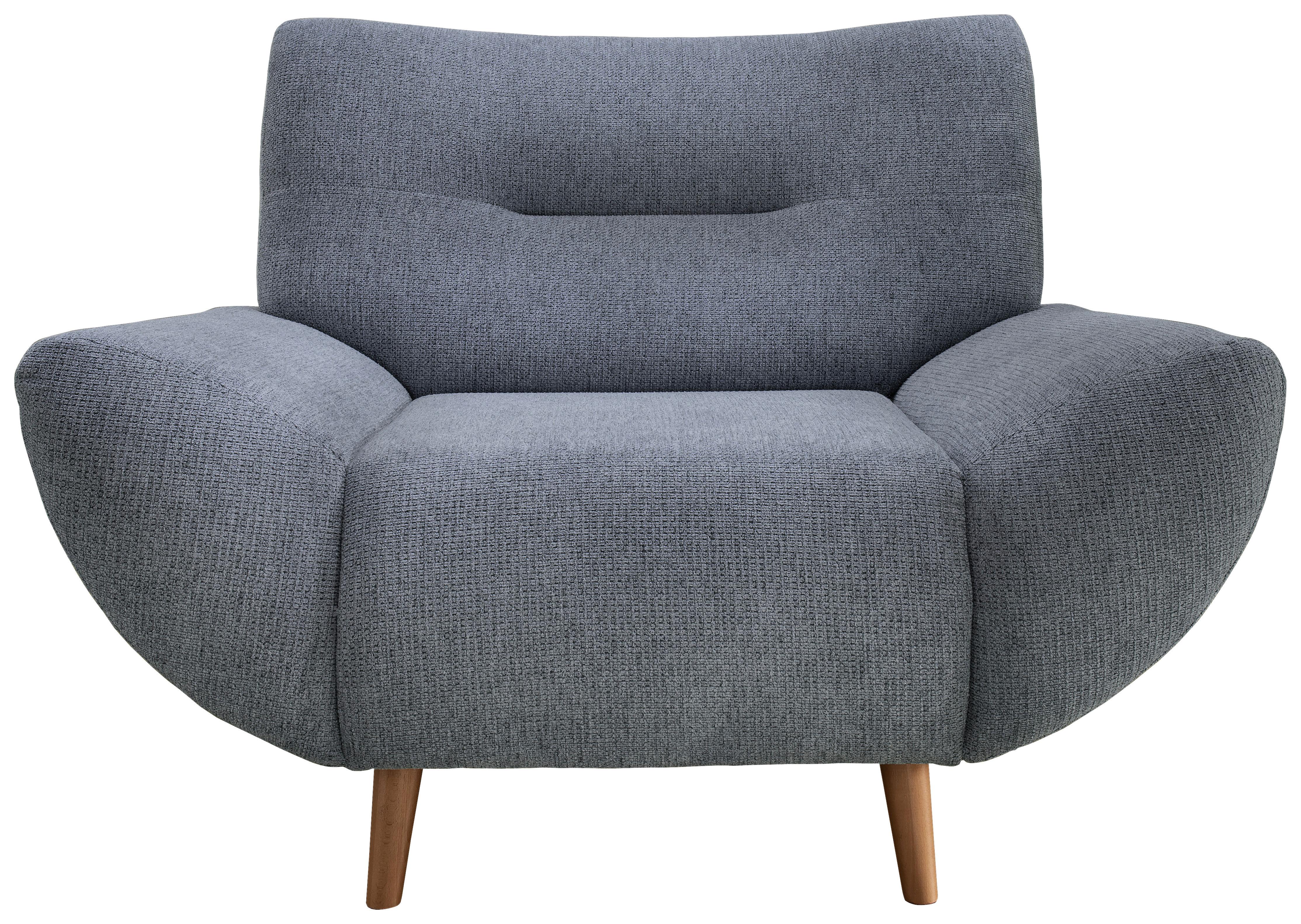Sessel Drago Hellblau B/H/T: 111/81/90 cm - Wildeiche/Hellblau, MODERN, Holz/Textil (111/81/90cm) - MID.YOU