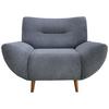 Sessel Drago Hellblau B/H/T: 111/81/90 cm - Wildeiche/Hellblau, MODERN, Holz/Textil (111/81/90cm) - MID.YOU