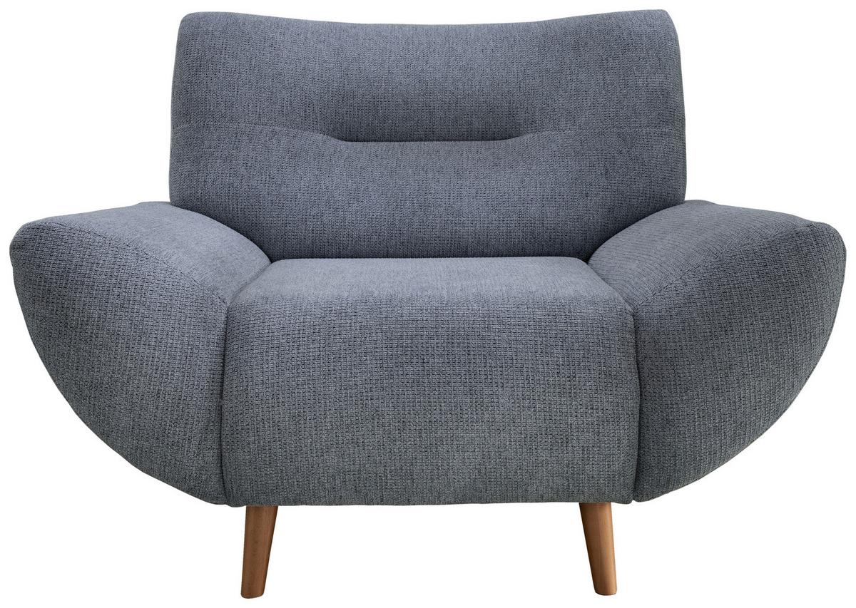 Sessel Drago Hellblau B/H/T: 111/81/90 cm - Wildeiche/Hellblau, MODERN, Holz/Textil (111/81/90cm) - MID.YOU