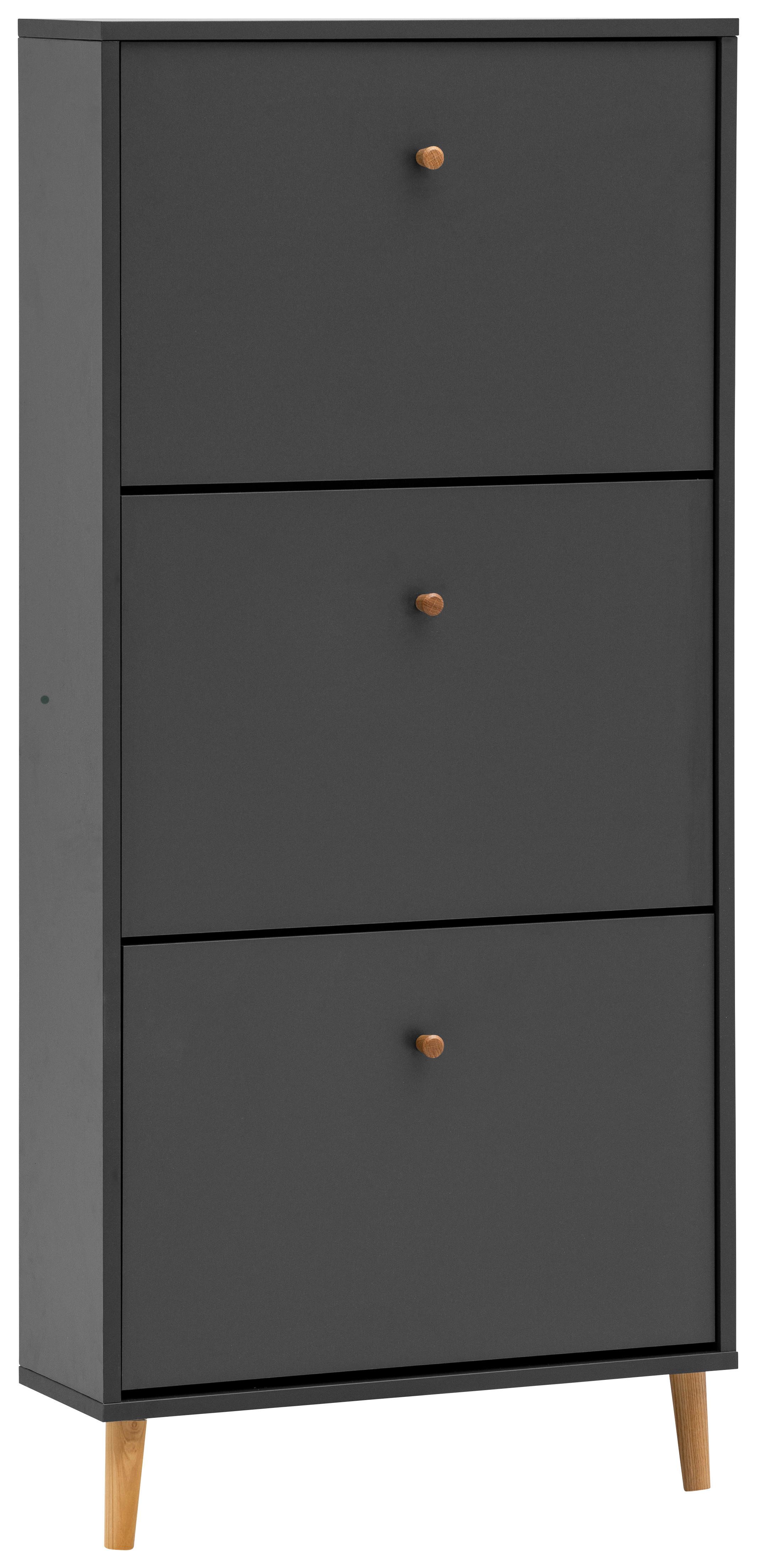 VYKLÁPĚCÍ BOTNÍK BJARNE - antracitová, Design, dřevo/kompozitní dřevo (59,8/131/19,55cm) - MID.YOU