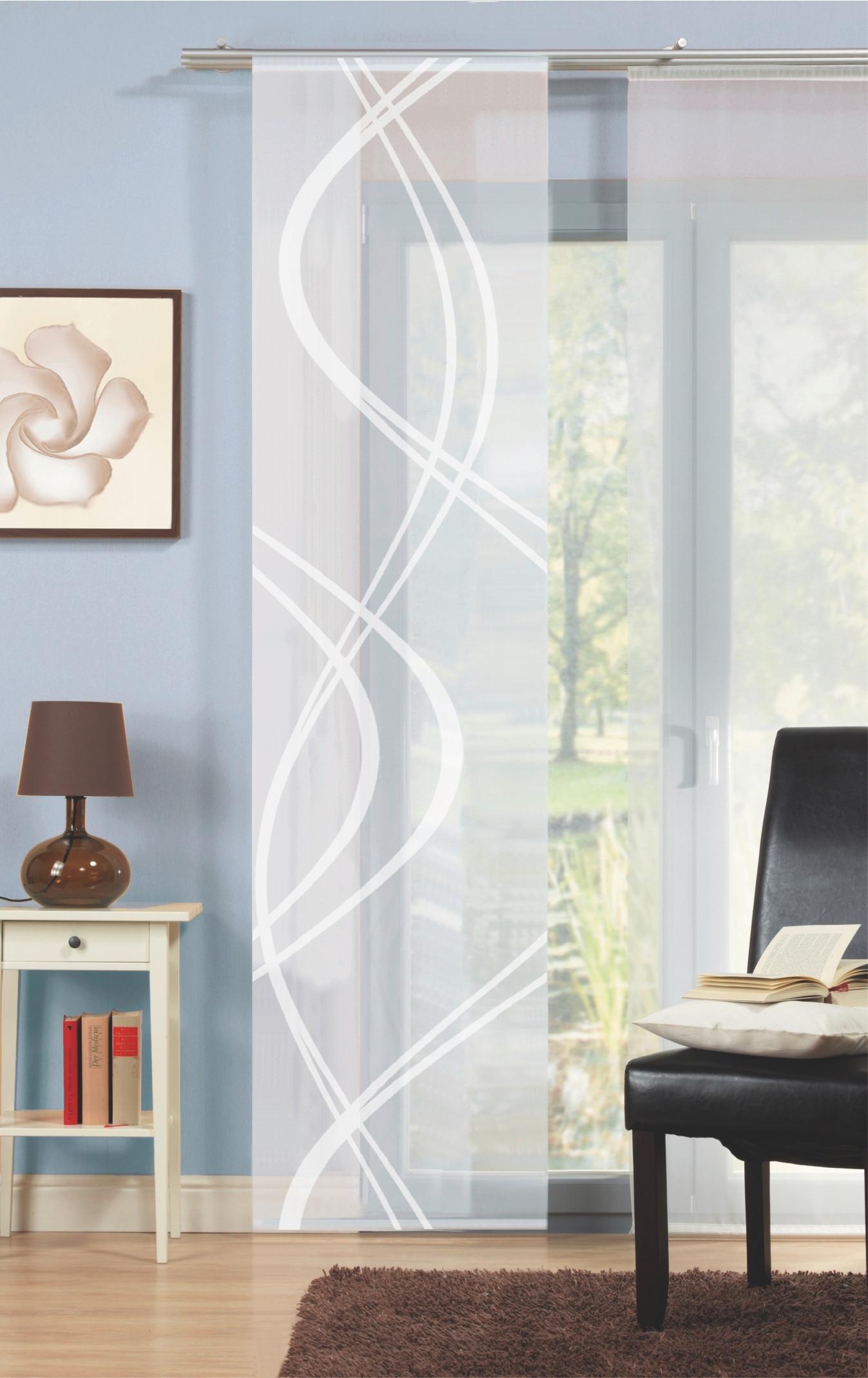 Flächenvorhang Weiß 60/245 cm - Weiß, Basics, Textil (60/245cm) - Schmidt W. Gmbh