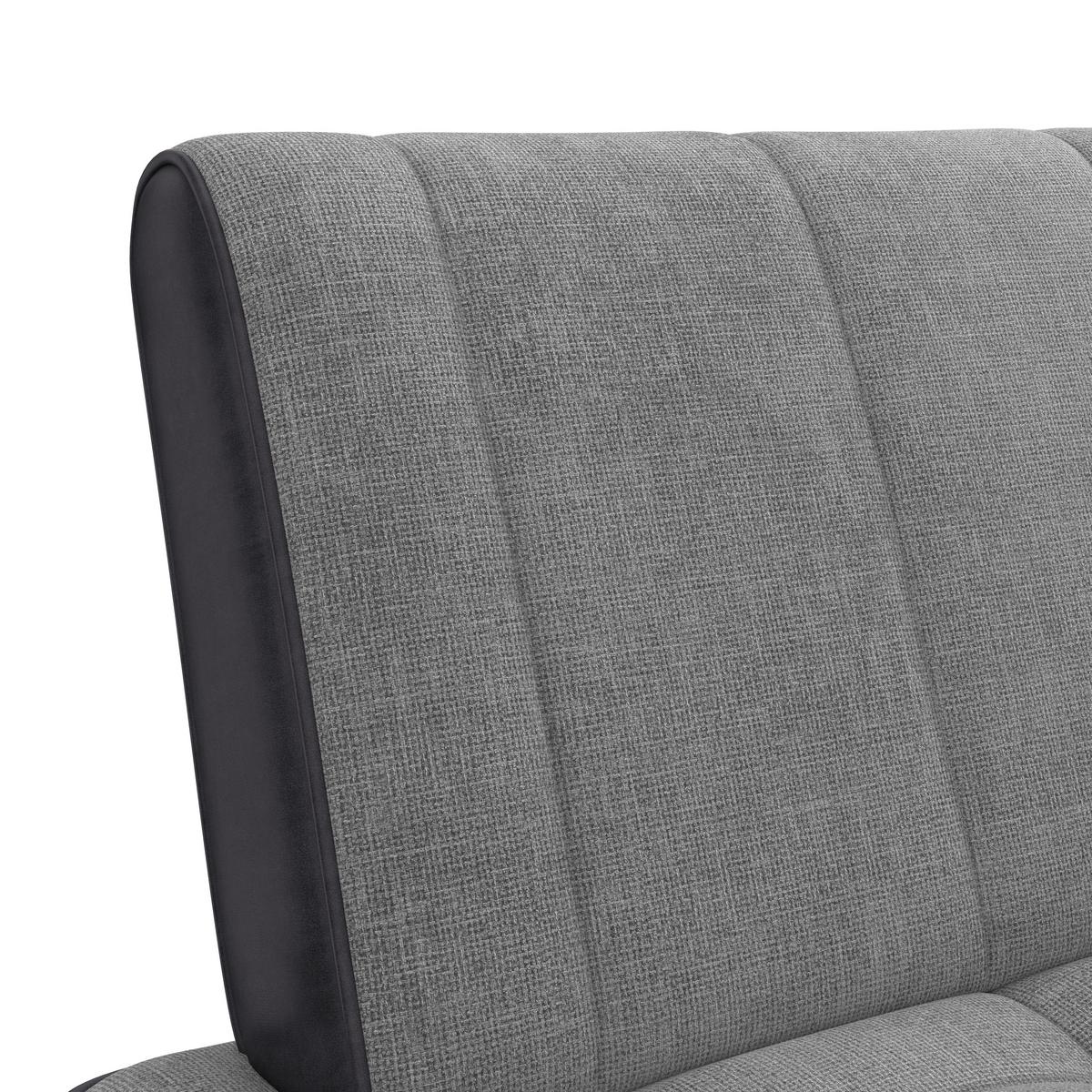 Sitzbank Pag - Hellgrau/Schwarz, KONVENTIONELL, Textil/Metall (140/86/70cm) - MID.YOU