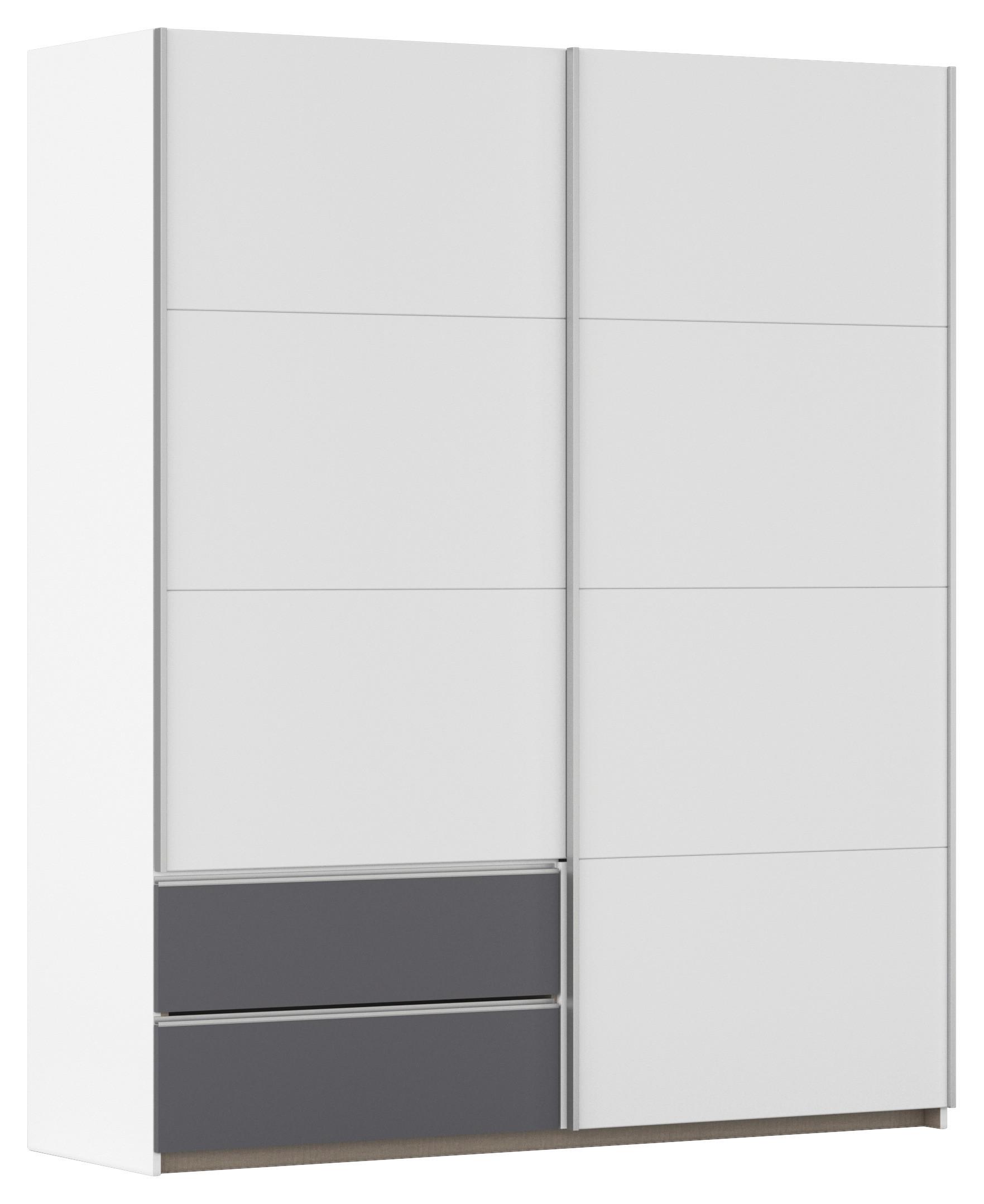 Schwebetürenschrank Stoke Grau Weiß B: 175 cm - Weiß/Grau, MODERN, Holzwerkstoff (175/210/59cm) - Rauch Möbel