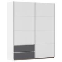 Schwebetürenschrank Stoke Grau Weiß B: 175 cm - Weiß/Grau, MODERN, Holzwerkstoff (175/210/59cm) - Rauch Möbel