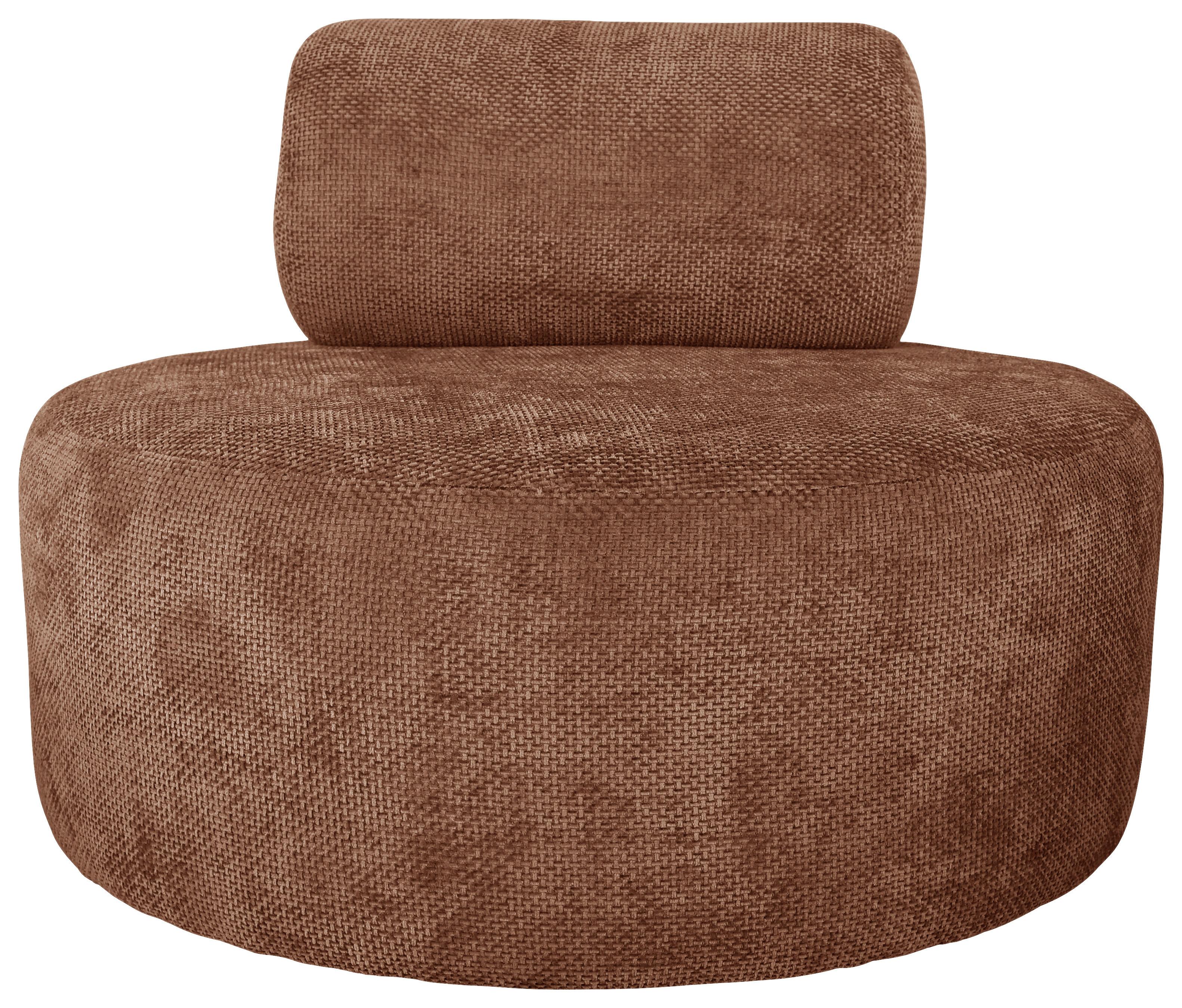Relaxsessel Moss Terracotta B: 88 cm - Terracotta/Schwarz, Basics, Textil (88/70/88cm) - Livetastic