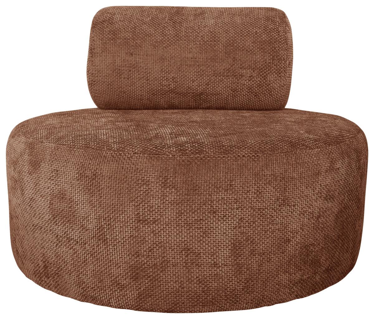 Relaxsessel Moss Terracotta B: 88 Cm - Terracotta/Schwarz, Basics, Textil (88/70/88cm) - Livetastic