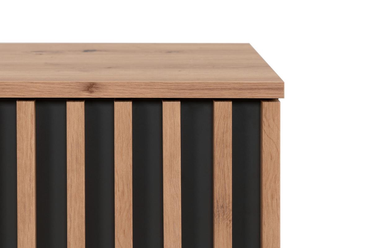 Highboard 80cm Medan 53a Eiche Artisan Dekor - Anthrazit/Eiche Artisan, Design, Holzwerkstoff (80/156/40cm) - MID.YOU