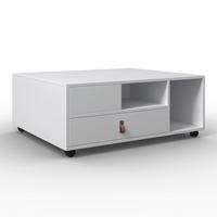 Konferenčný stolík MICK - hnedá/biela, Modern, kompozitné drevo/plast (74/88/35cm) - Modern Living