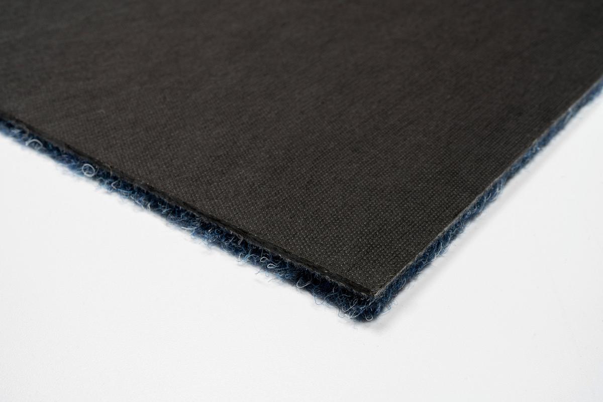 Teppichfliese Blau Solid Vel 50x50 cm Florhöhe 4 mm - Basics, Textil (50/50cm)