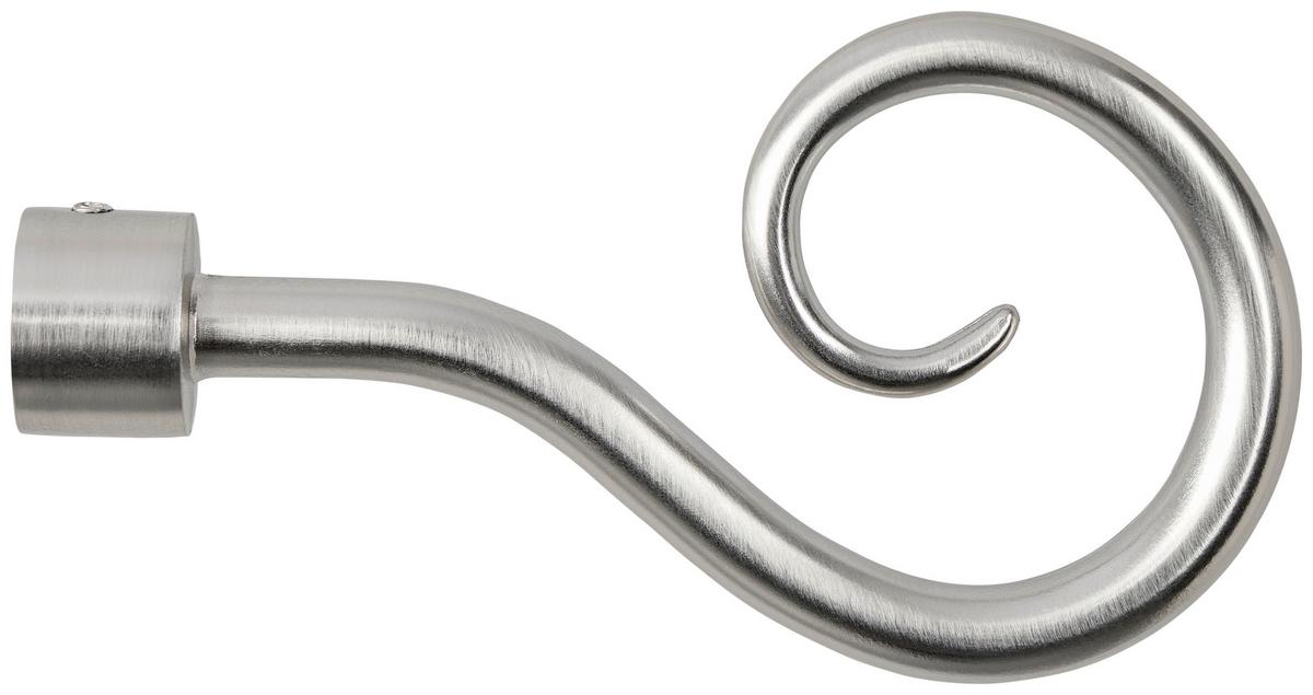 Rundstangengarnitur 1-Lfg Tina Silberfarben L: 130-240 cm - Silberfarben, KONVENTIONELL, Metall (130-240cm) - Ondega